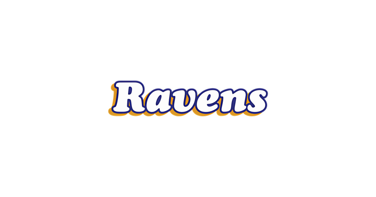 Baltimore Ravens – Retro Script Style - Baltimore Ravens - T-Shirt ...