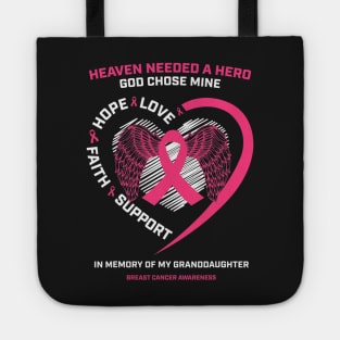 In Memory Of My Granddaughter Pink Breast Cancer Awareness Tote