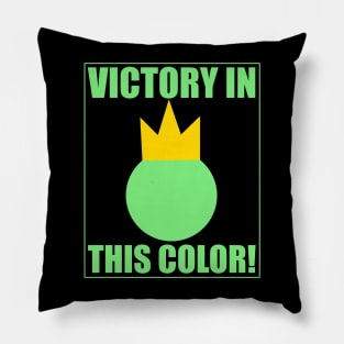 Stick Fight - Green Victory in This Color Pillow