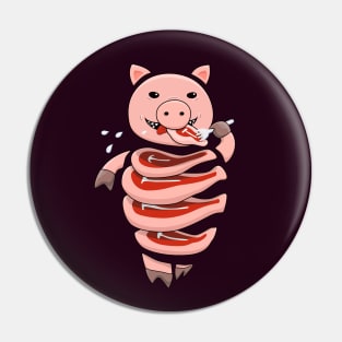 Self-Eating Pig Pin