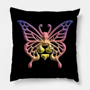 Wolf and butterfly 3d super soft blend drawing cute cool colorful Pillow