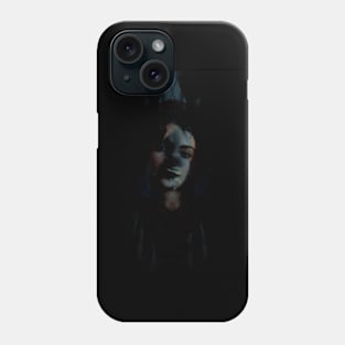 Special processing. Dark side. Monster. Very lovely girl. Like in dark tale. Gray, red and blue. Phone Case