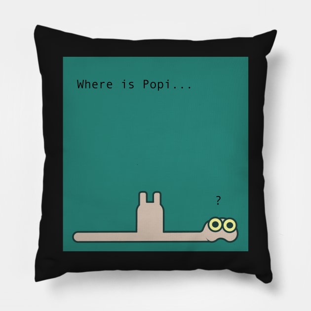 Where is Popi? Pillow by andrea-balza