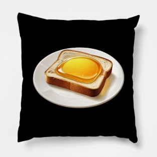 Honey Sandwich Toast Bread Bee Vintage Yummy Kawaii Coffee Retro Pillow