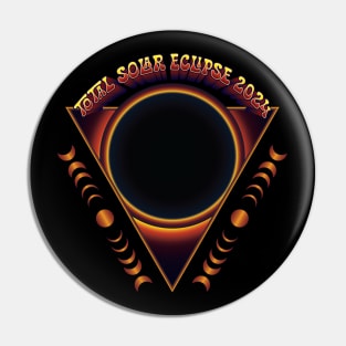 2024 Total Solar Eclipse - Retro Pin