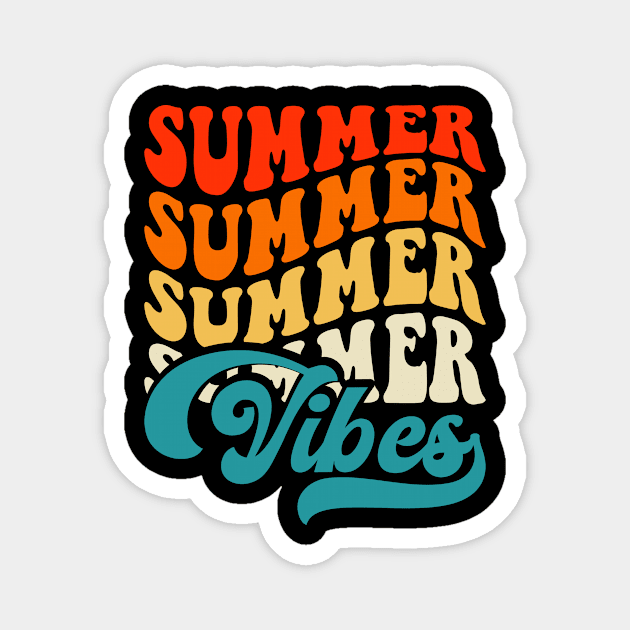 Summer Vibes  T Shirt For Women Magnet by QueenTees