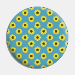 Sunflowers Neck Gator Blue Sunflower Pin