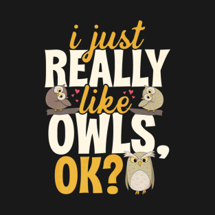 Owls Lover Themed T-Shirt