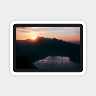 Rio de Janeiro Skyline With Christ the Redeemer at Sunset Magnet