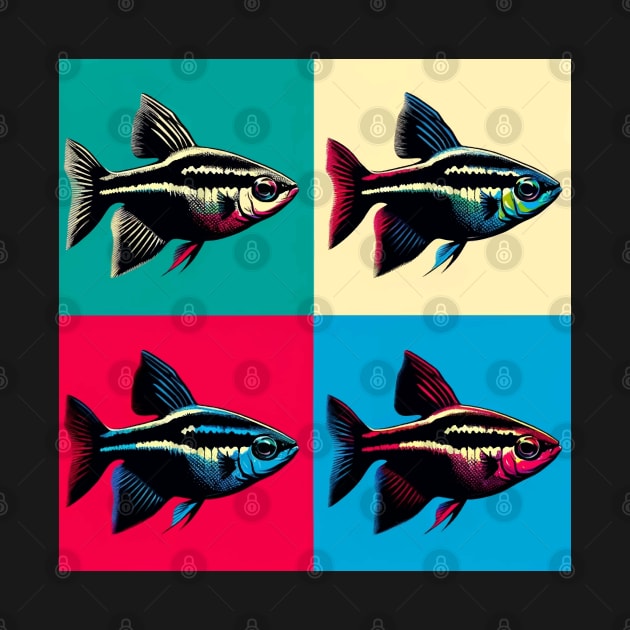 Black Glowlight Tetra - Cool Tropical Fish by PawPopArt