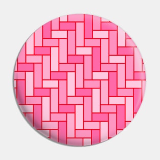 Geometric Tiles in Pink with Red Outline Pin