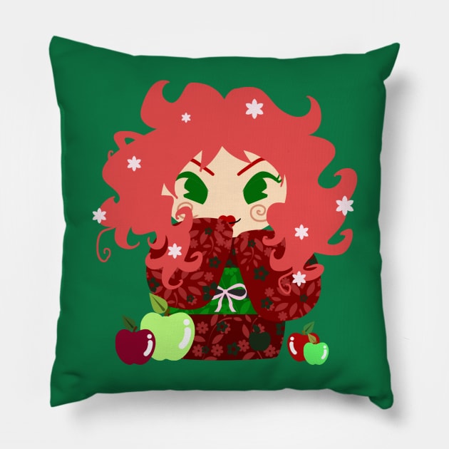 Apple Kokeshi Doll Pillow by saradaboru