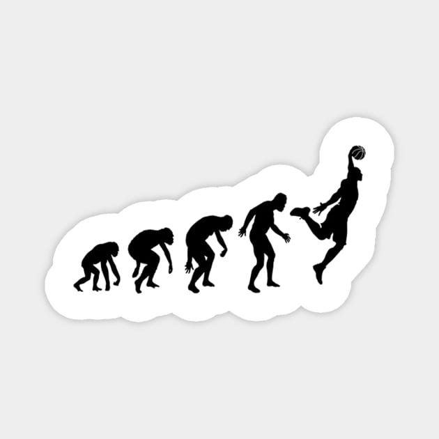 evolution of basketball gift idea 2021 quarantined funny present Magnet by flooky