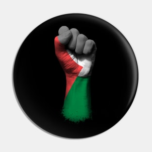 Flag of Palestine on a Raised Clenched Fist Pin