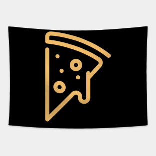 Cheese Dripping Pizza Outline Tapestry