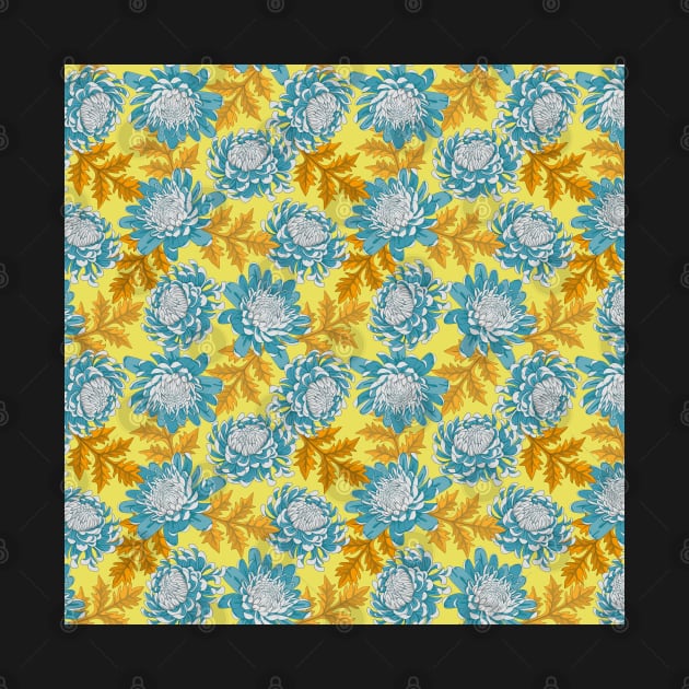 Chrysanthemum floral pattern by Designoholic