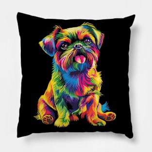 Brussels Griffon Dog Pop Art Pillow