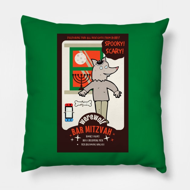 Werewolf Bar Mitzvah Action Figure Pillow by KAB