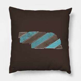 Nebraska Textured Shapes Pillow