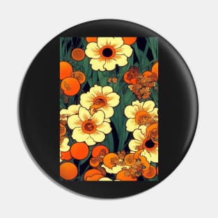 Beautiful Stylized Orange Flowers, for all those who love nature #161 Pin