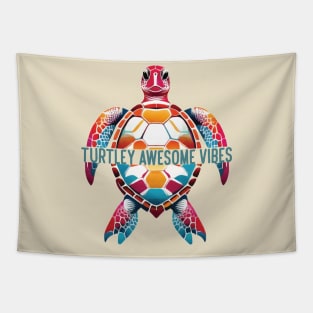 Turtley Awesome Vibes Minimal Tapestry