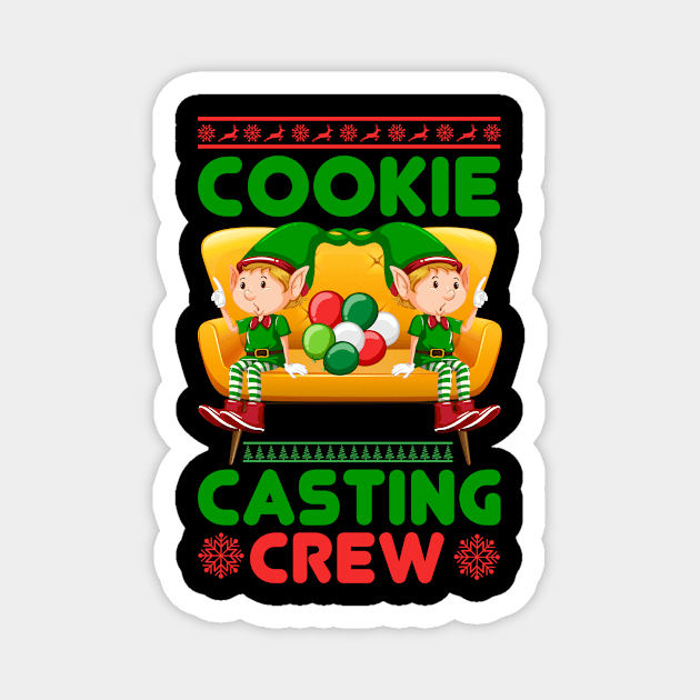Cookie Casting Crew Funny Ugly Xmas Ugly Christmas Magnet by fromherotozero
