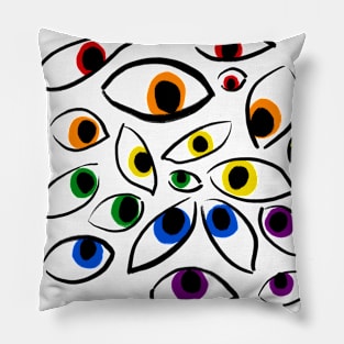 Rainbow eyes Pillow