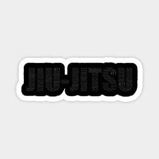 Jiu-jitsu word art horizontal Magnet