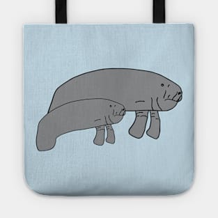 Manatee Mom with Child Tote