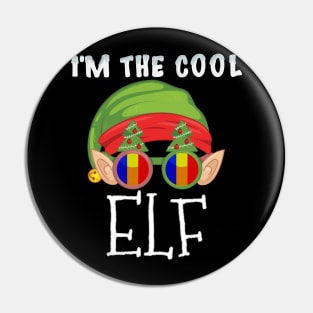 Christmas  I'm The Cool Romanian Elf - Gift for Romanian From Romania Pin