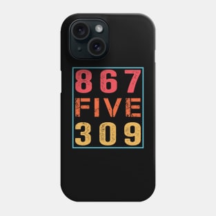 Retro Vintage Eighties Tee 8675309 Nostalgic and Funny 80's Phone Case