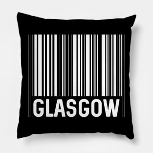 Glasgow Bar Code Design (White) Pillow