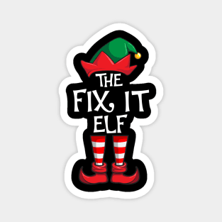 Fix It Elf Matching Family Christmas Magnet