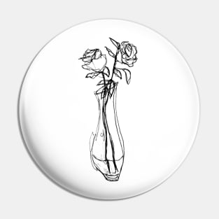 Flowers in a Vase Pin