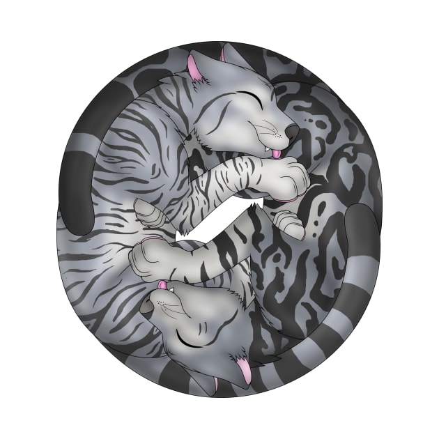 Yin-Yang Cats: Grey Tabby by spyroid101