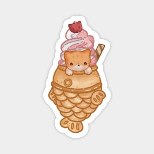 Taiyaki Ice Cream Cat Magnet