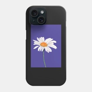 Daisy with ultra violet background Phone Case