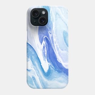 Blue and White Abstract Painting Phone Case