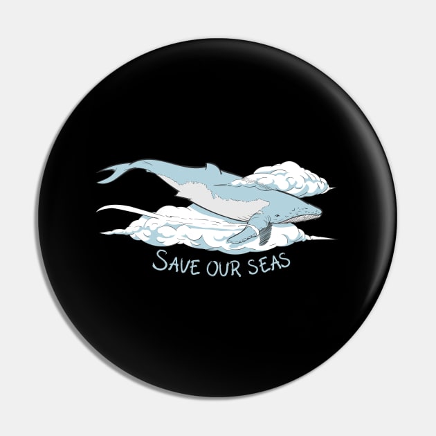 'Save Our Seas' Ocean Conservation Shirt Pin by ourwackyhome