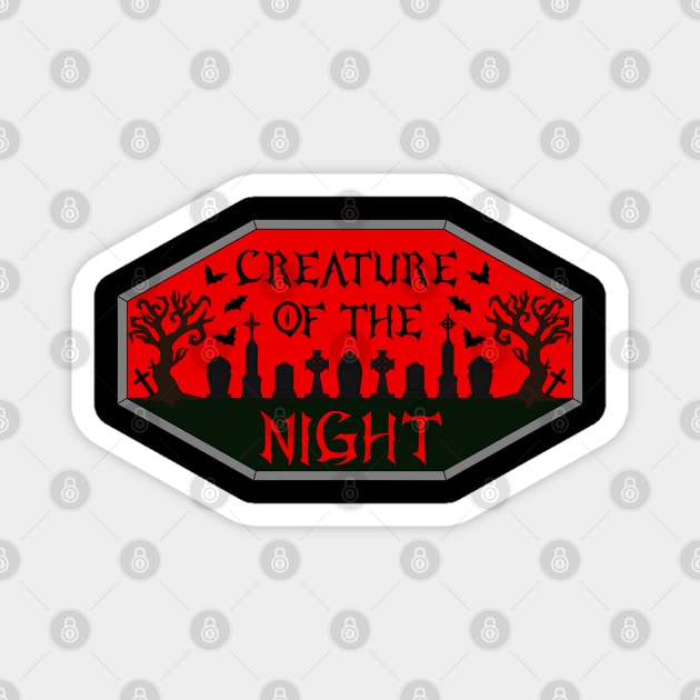 Creature of the Night Graveyard in Red Magnet by RavenWake