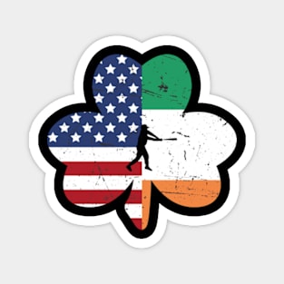 American Irish Baseball Shamrock St Patricks Day Magnet