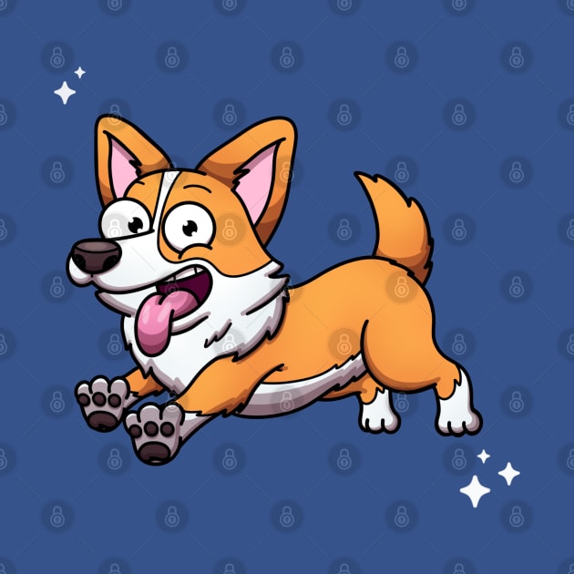 Cute Jumping Corgi Dog by TheMaskedTooner