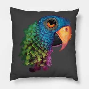 Blur Crowned Conure Gift for Parrot owners Pillow