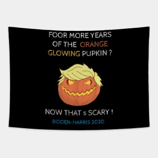 Pumpkin trump Funny bidden election quote Tapestry