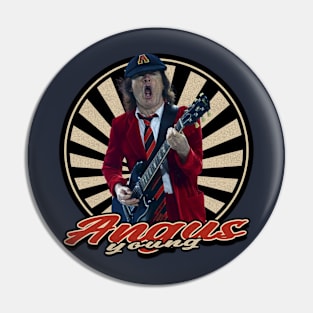 Vintage 80s Angus Young Pin