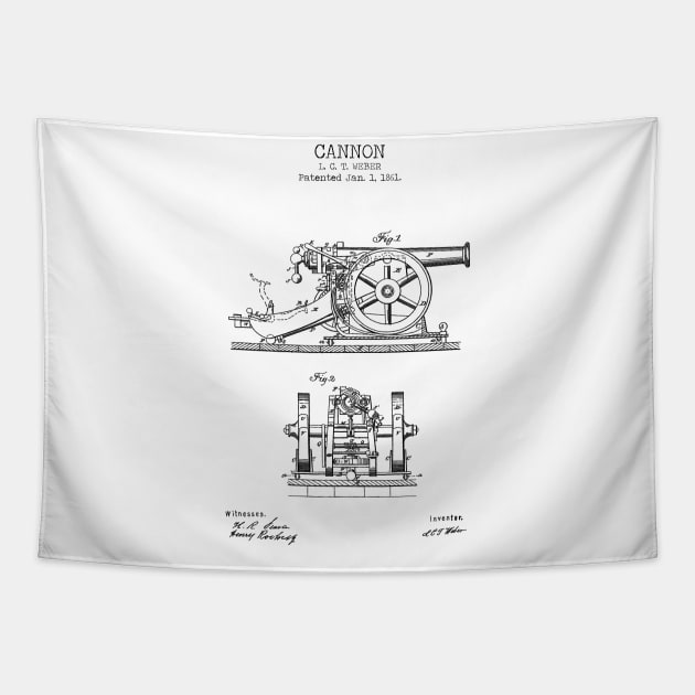 CANNON patent Tapestry by Dennson Creative