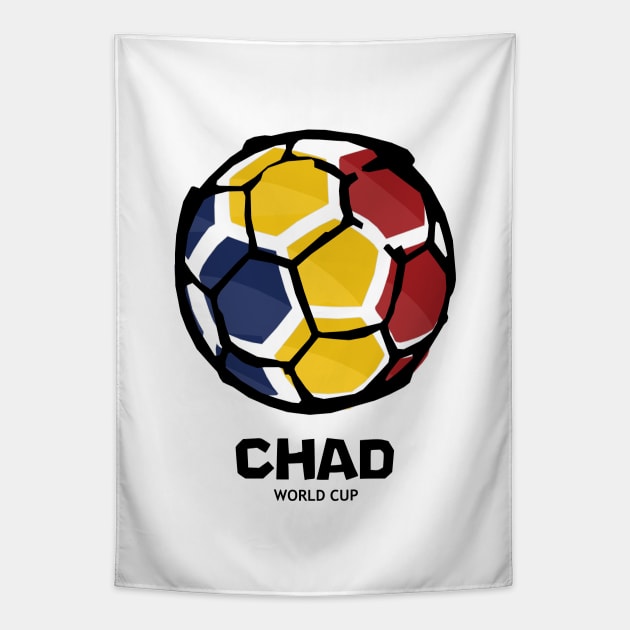 Chad Football Country Flag Tapestry by KewaleeTee