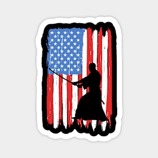 American Flag Kendo Graphic Magnet