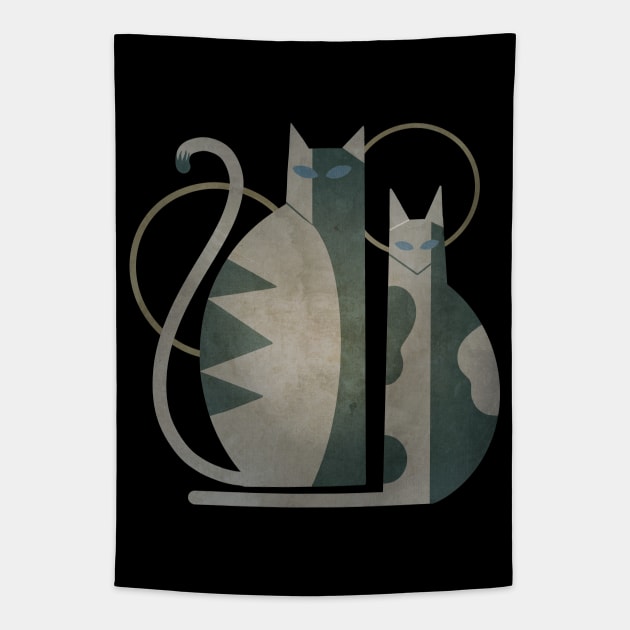 The Mysterious Minds Of Modern Cats Tapestry by LittleBunnySunshine