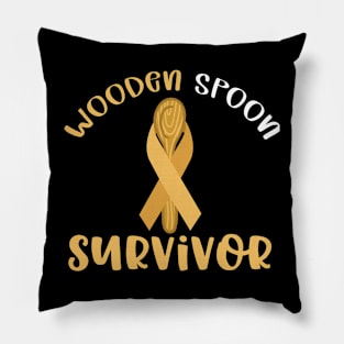 Wooden Spoon Survivor ribbon Pillow
